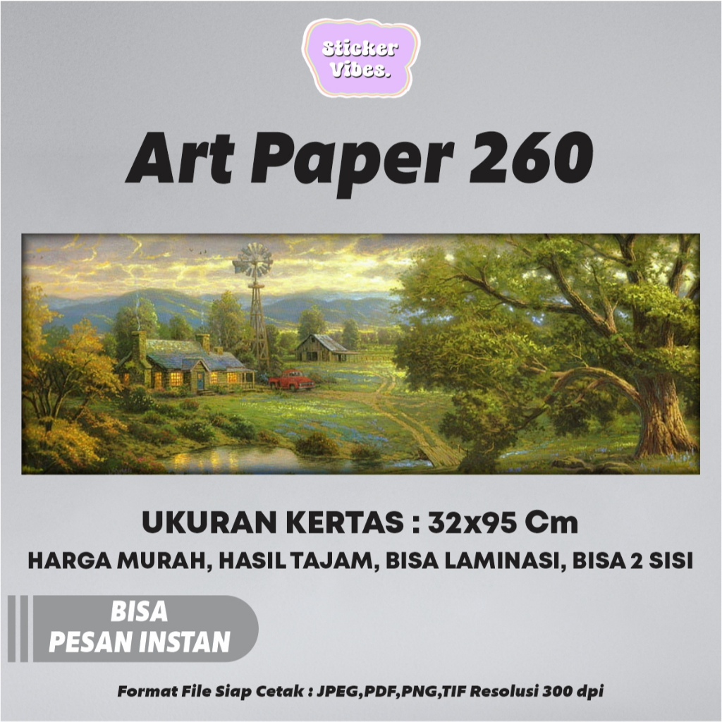 

Art Paper 260 Gram Ukuran 32x95 1 Sisi