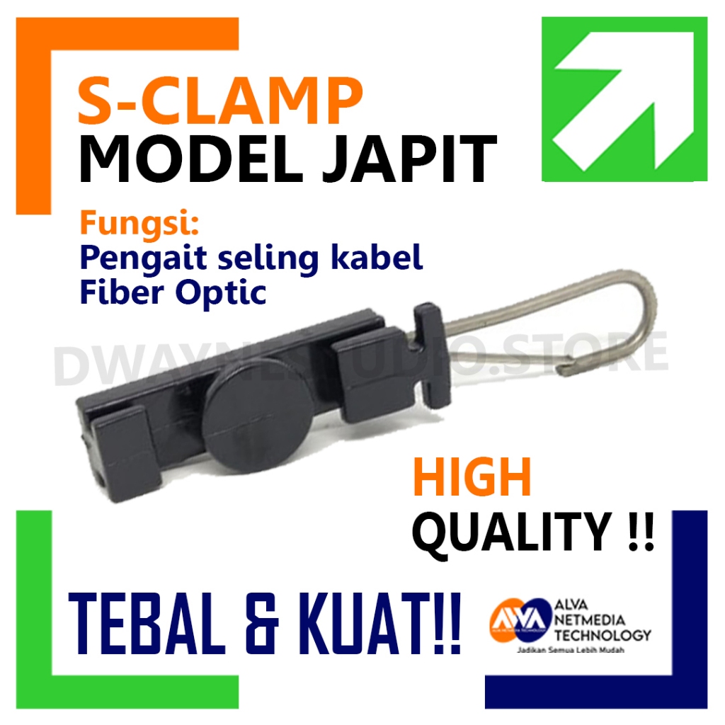 S-Clamp / S Clamp / S Klem / S-klem / pengait kabel fiber optik