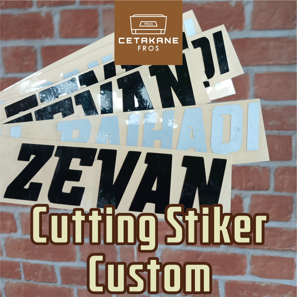 Stiker Custom / Cutting Stiker Nama / Cutting Skotlet / Stiker Motor / Stiker Helm