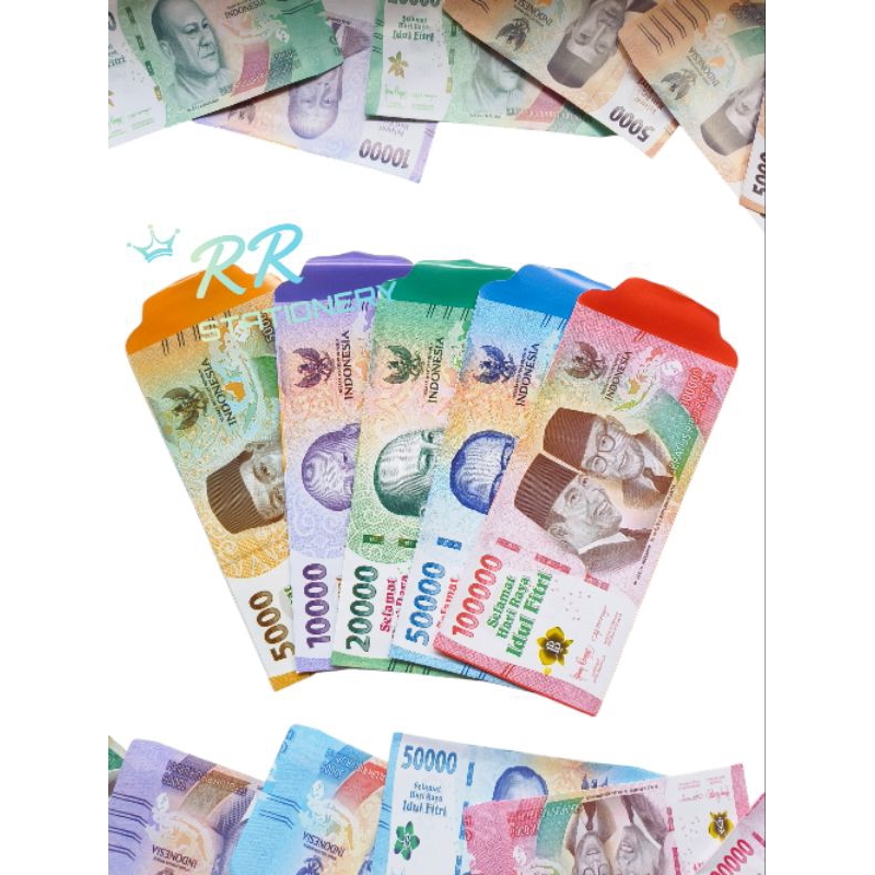 

AMPLOP LEBARAN /ANGPAO LEBARAN GAMBAR UANG MAINAN UKURAN BESAR DV ISI 10 LEMBAR