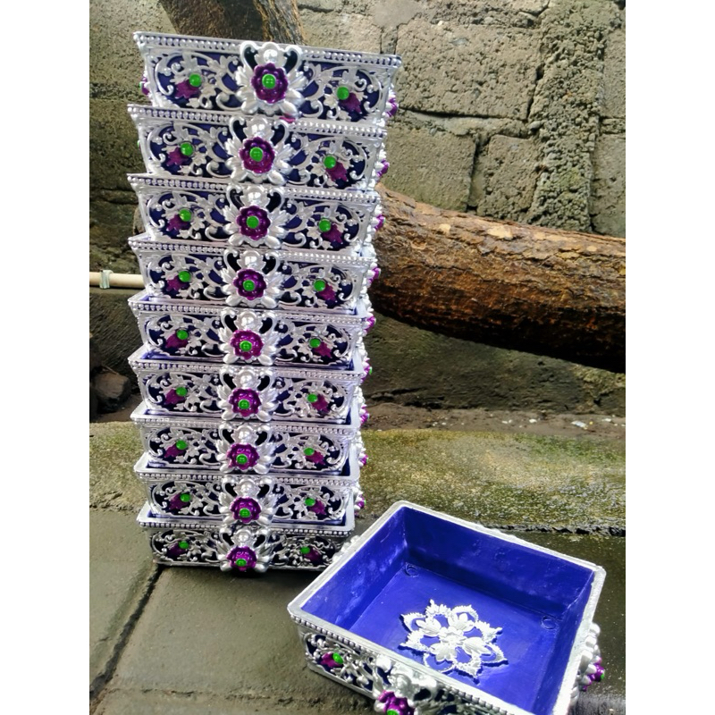 TAMAS KOTAK 16cm / TEMPAT BUAH / TAMAS SODA isi 10pc