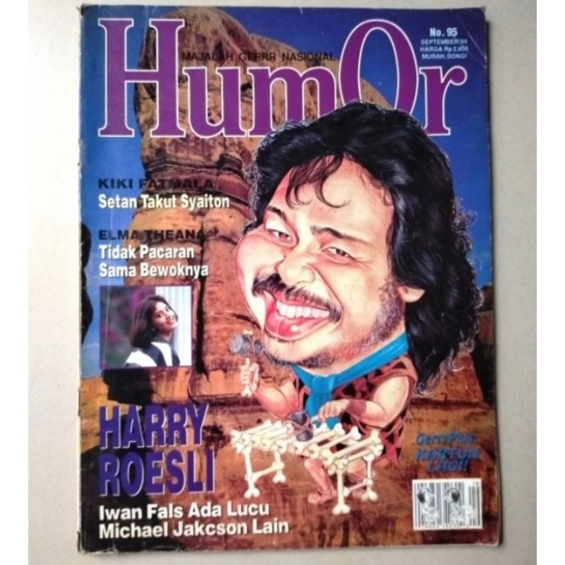 Majalah Humor no.95 September 1994 : Cover Harry Roesli - Bila Gus Dur Jadi Pelatih Sepakbola