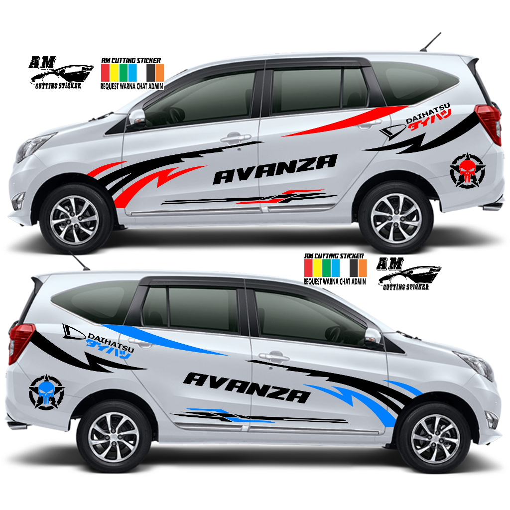 Stiker mobil avanza stiker cuting body samping avanza stiker avanza mbois keren
