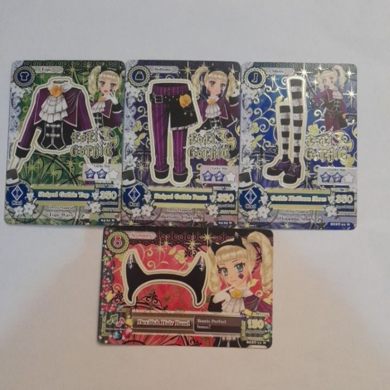 WTS AIKATSU CARD ORIGINAL MESIN SET YURIKA STRIPED GOTHIC SET RARE