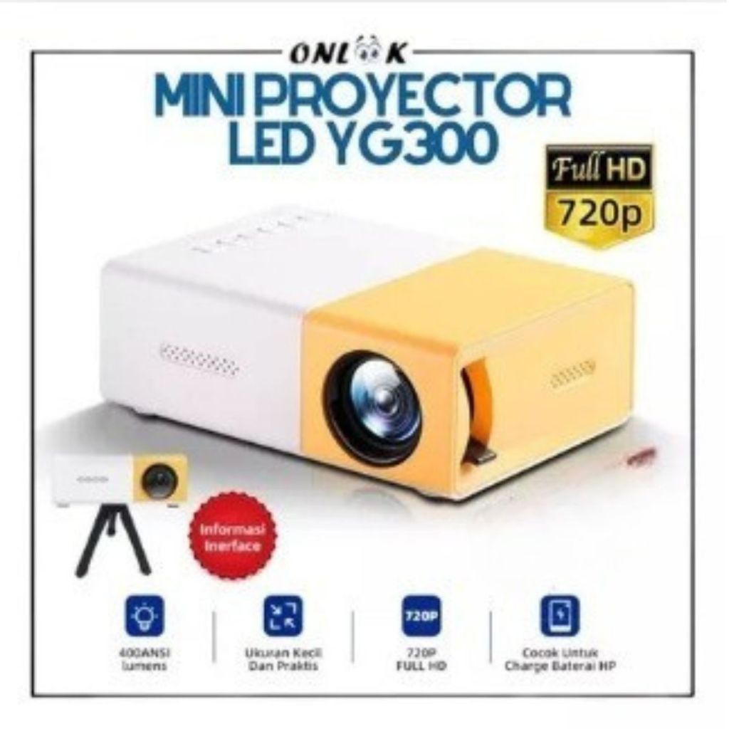 [OL] Mini Projector LED YG300 Portable Proyektor Mini Home Theater YG-300 Pembesar Layar Untuk Prese