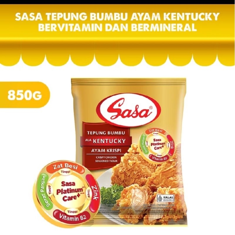 

sasa tepung ayam Kentucky bervitamin & bermineral 850gr