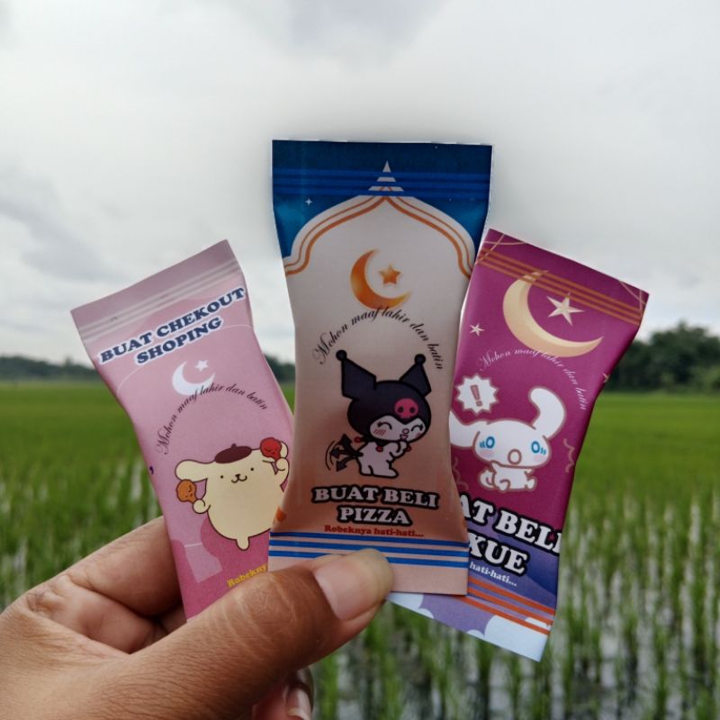 

Amplop Lebaran bentuk permen 1 pak isi 12pcs edisi Sanrio / Amplop permen lebaran sanrio / Ampau sanrio / Amplop idul fitri