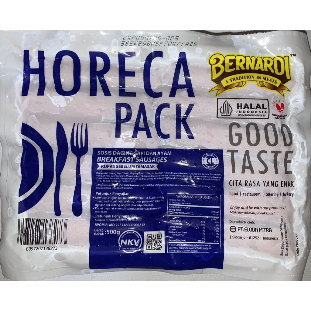 

BERNARDI Horeca Pack Sosis Breakfast CL 500 gr