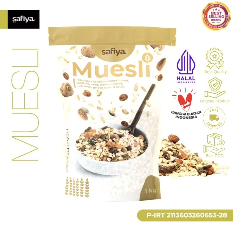 

Muesli ORI 1kg | Muesli Safiya | Sereal Sarapan Sehat