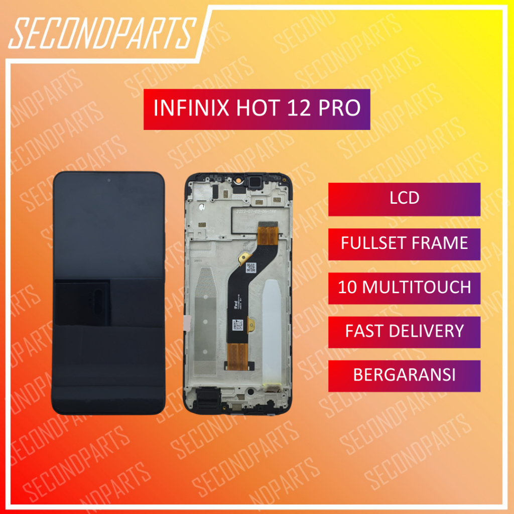 LCD FULLSET FRAME INFINIX HOT 12 PRO X668, X668C ORIGINAL COPOTAN