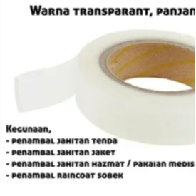 Sealer Jahitan Waterproof Bening Tambalan Tenda Jas Hujan 5M Lem mantel lem jas hujan Seam Seal Tran