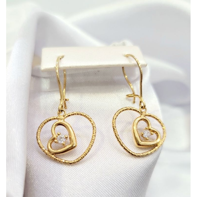 Anting Emas Asli Love Gold 8k