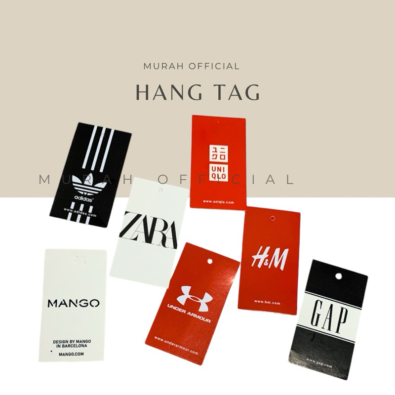 

PROMO hang tag baju label tag baju dan tali Hang tag barcode tag brand uniqlo zara hnm mango tag pakaian termurah hantag hengteg polos laris