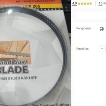 

Mata Band Saw 8" ALDO Gergaji Blade Kayu Ukir Pita BandSaw Nrt aldo