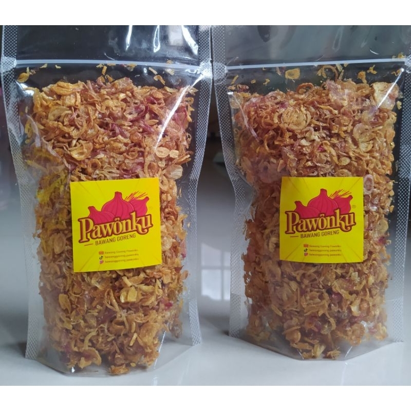 

[Paket Hemat] Bawang Merah GORENG PAWONKU ASLI tanpa tepung 100gr/pcs, (dapat 2pcs total 200gr)