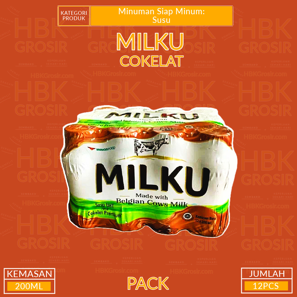 

Susu UHT MILKU Cokelat 200ML Botol PACK ISI 12PCS [HBK GROSIR - Hemat Beragam Komplit]