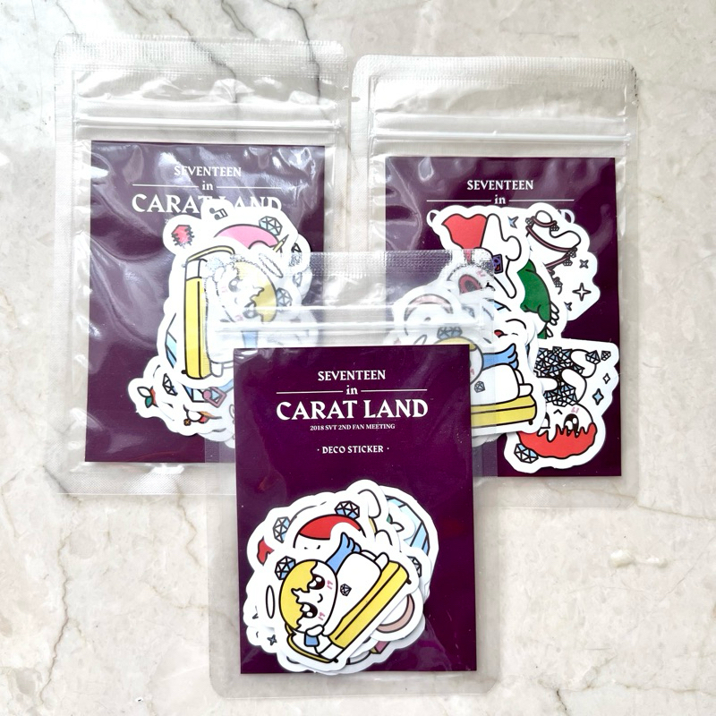 [READY ORIGINAL, FULL SET 🇮🇩✅] SEVENTEEN 2018 Fanmeeting ‘CARATLAND’ Bongbongie Bongbong Deco Sticke
