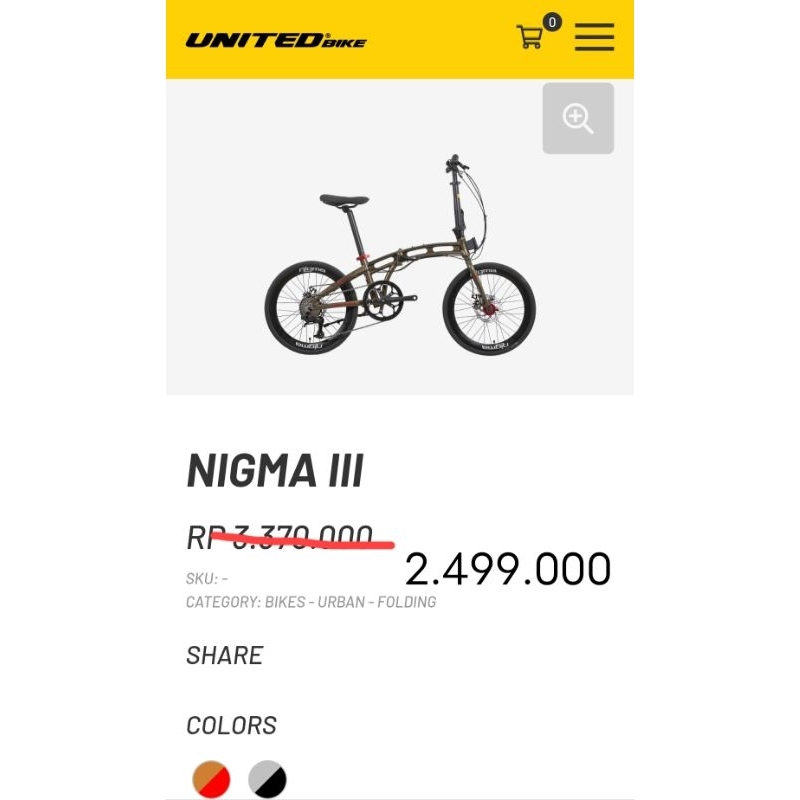 SEPEDA LIPAT UNITED NIGMA III