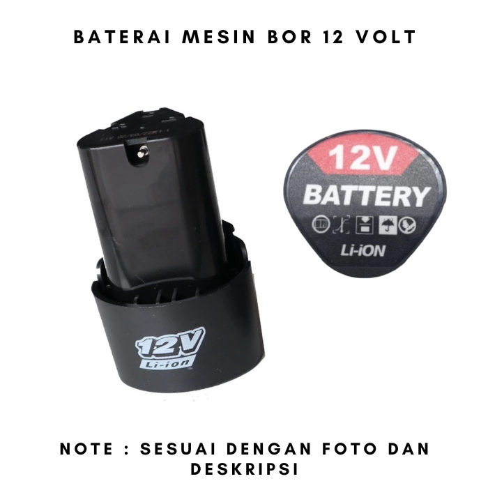 Batre bor cas 12 volt baterai bor cas 12 volt batre 12volt Baterai Mesin Rumput