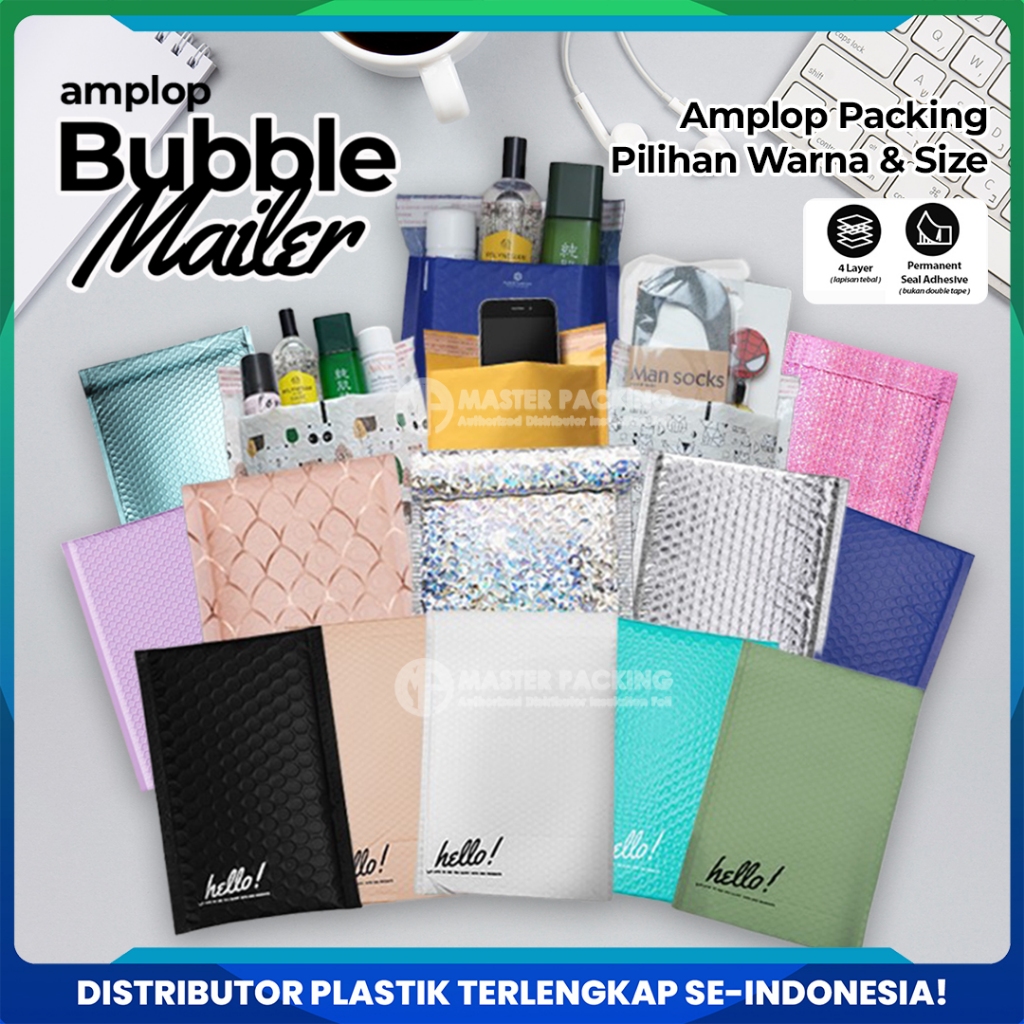 

Amplop Plastik Bubble Wrap Mailer Polos Solid Color Merek Rusfet Harga Satuan Termurah