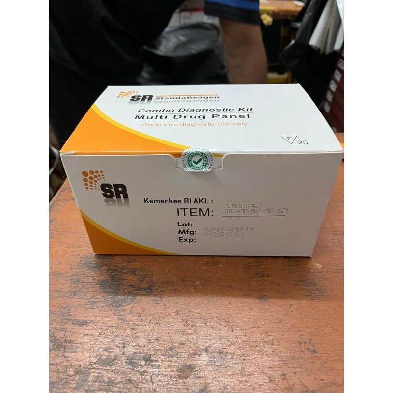 Drug Abuse Test 5 Parameter box isi 25 merk SR Standar Reagen /  Drug Test Napza Multi 5 Parameter
