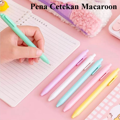 

Pena Cetekan Macaroon Pulpen Warna Pastel Tinta Hitam Alat Tulis Sekolah Kantor Pen Warna Warni Bolpoint Polos Murah