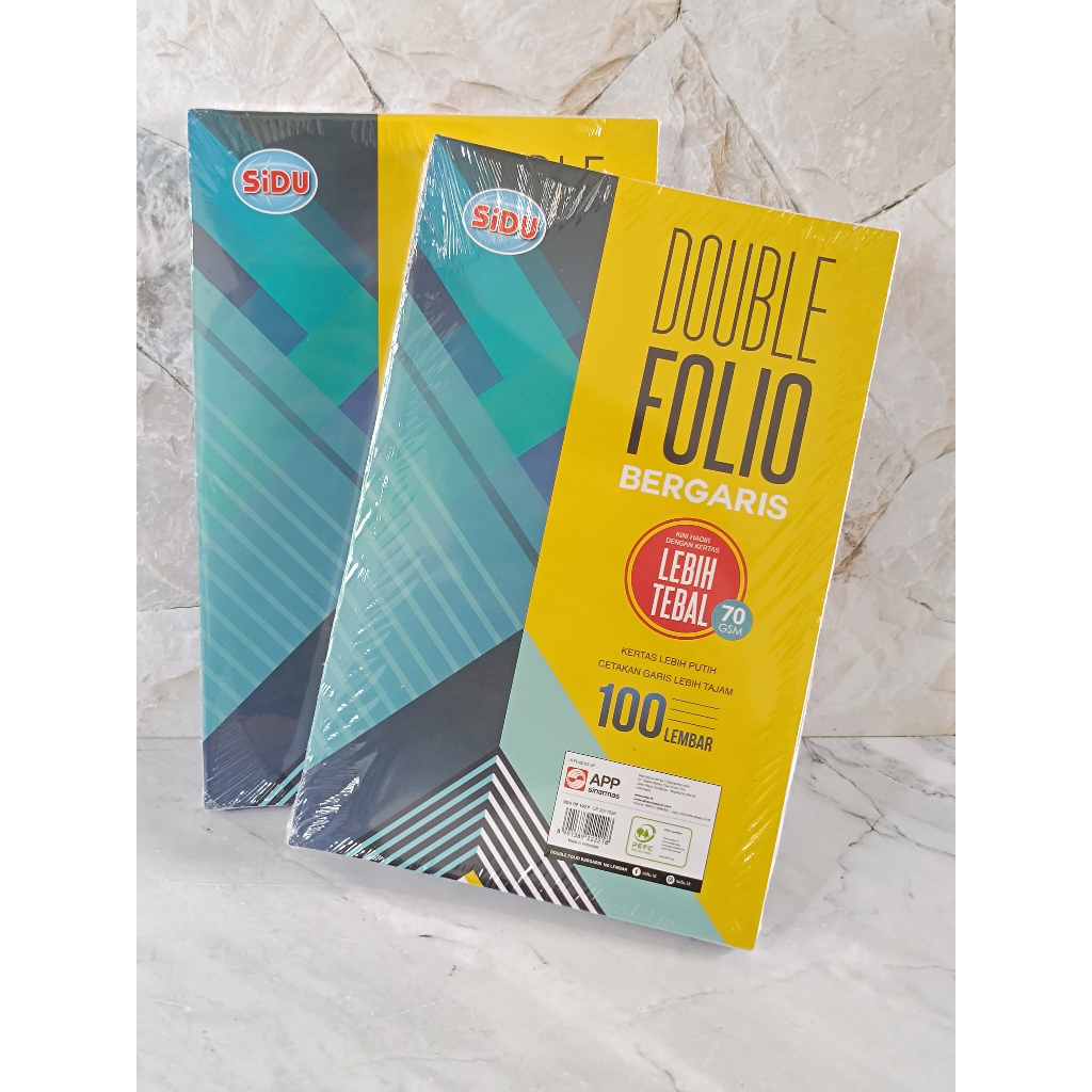 

SATU PACK ( 100 LEMBAR ) Kertas Double Folio Bergaris SIDU Sinar Dunia 100 Lembar