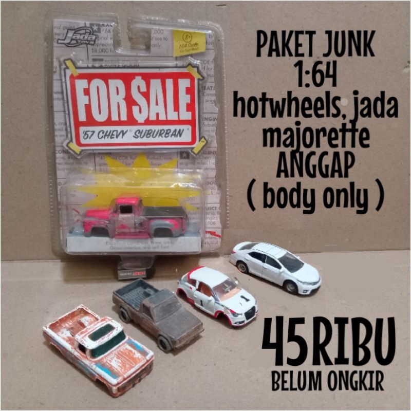 paket junk 1:64 jada, hotwheels, majorette (bodyonly)