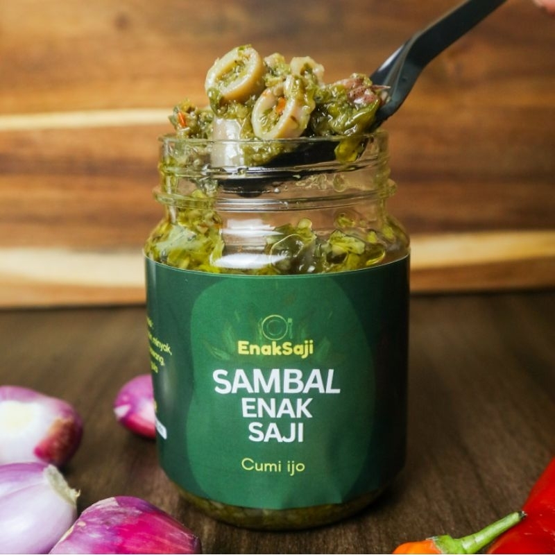 

SAMBAL ENAKSAJI (200GR) - CUMI IJO Pedas, asin, gurih umami