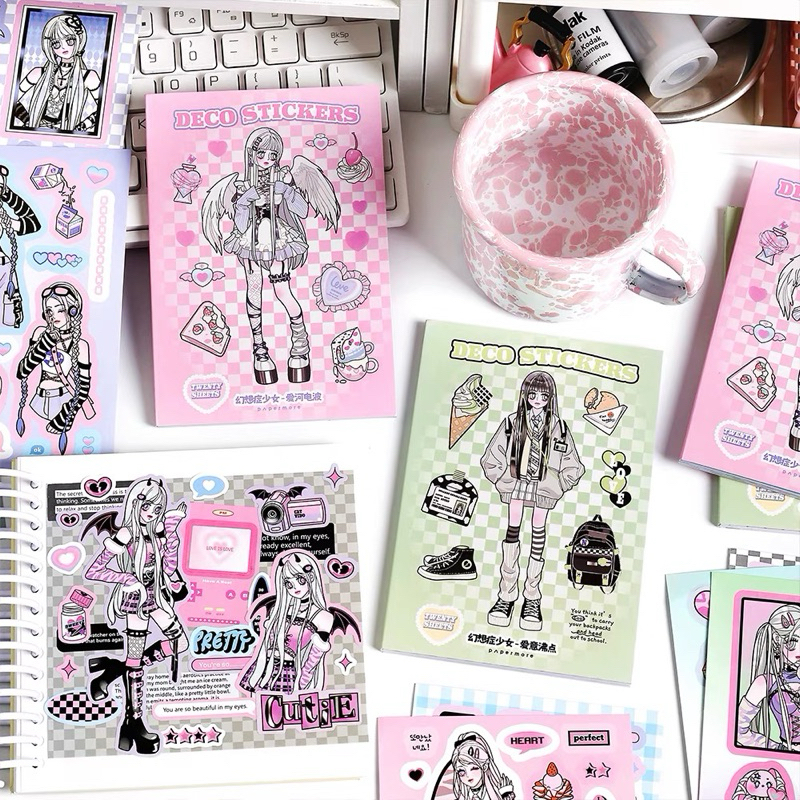 

sticker book anime character girl japan vibes dekorasi journal readystock B2131