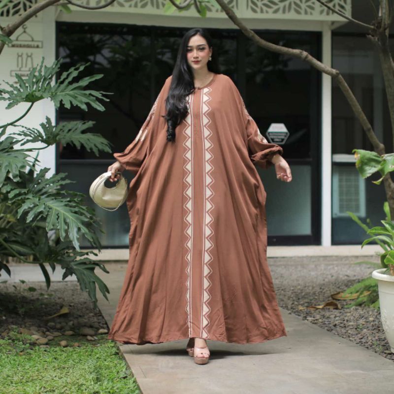 Gamis Kaftan Sabrina Jumbo Rayon Tebal