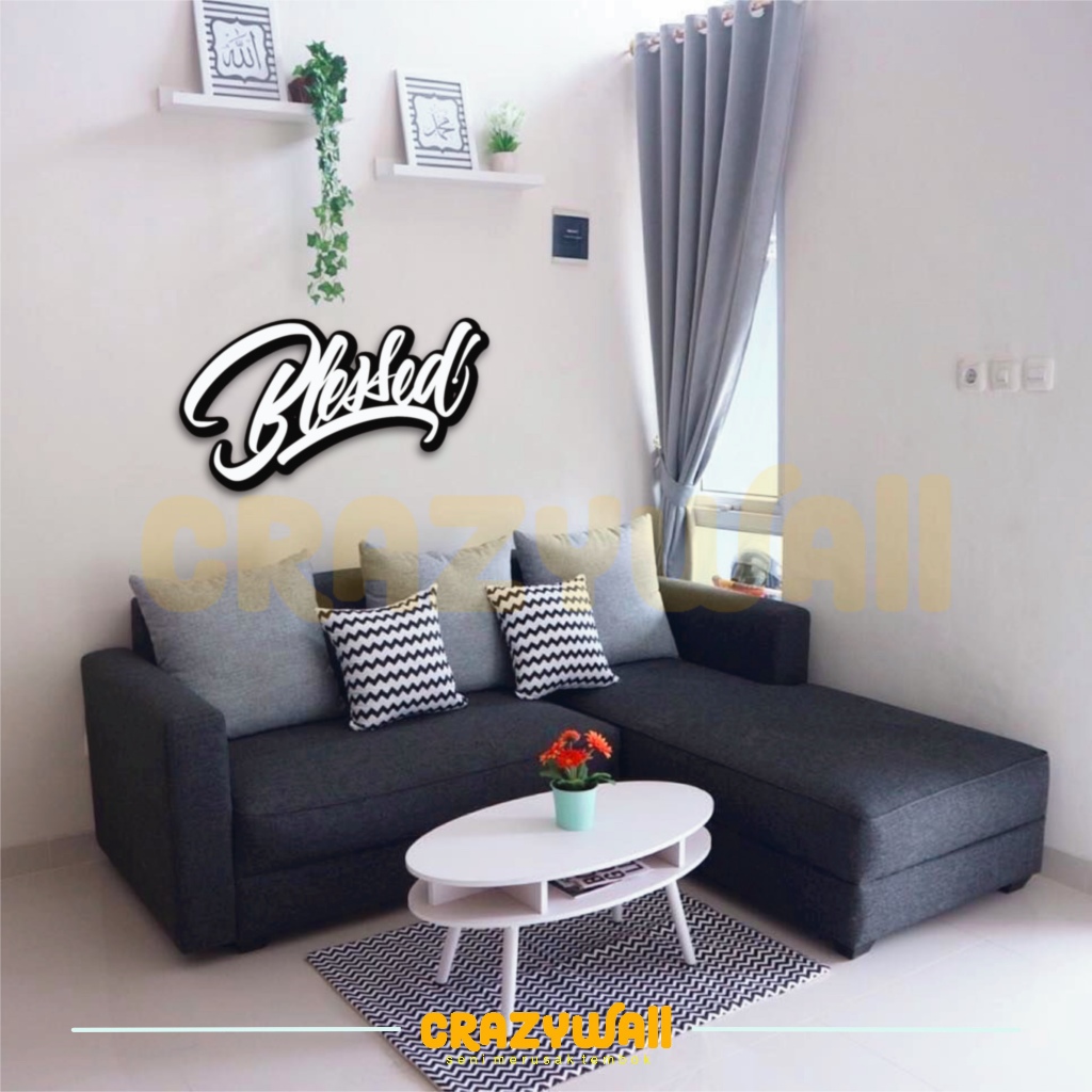 Hiasan dinding lettering “BLESSED“ wall decor aesthetic kamar cewek kamar cowok