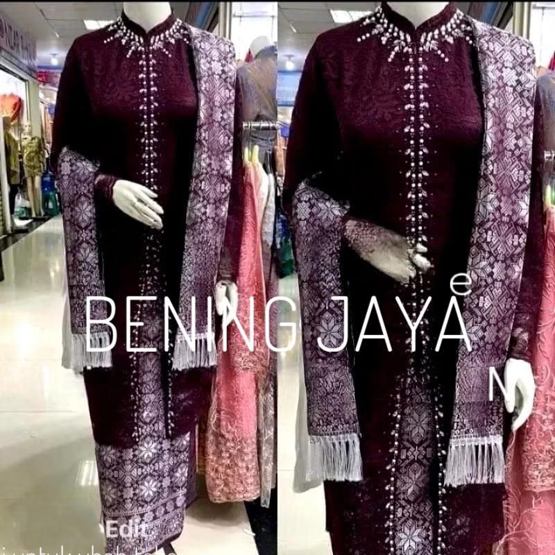 Kebaya brukat payet hana/kebaya modern/kebaya ibu besan/kebaya kondangan
