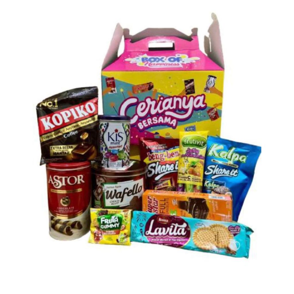 

Box of Happines Mayora paket hampers kado snack gift box