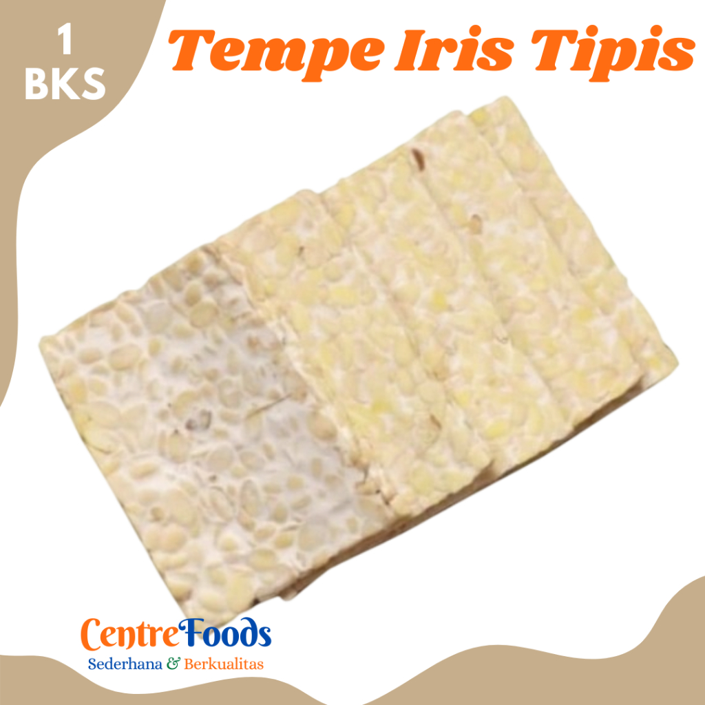 

TEMPE IRIS Tipis - Tempe Kedelai Iris Mentah Fresh | Isi 15-20 Pcs [ Harga Per BKS ]