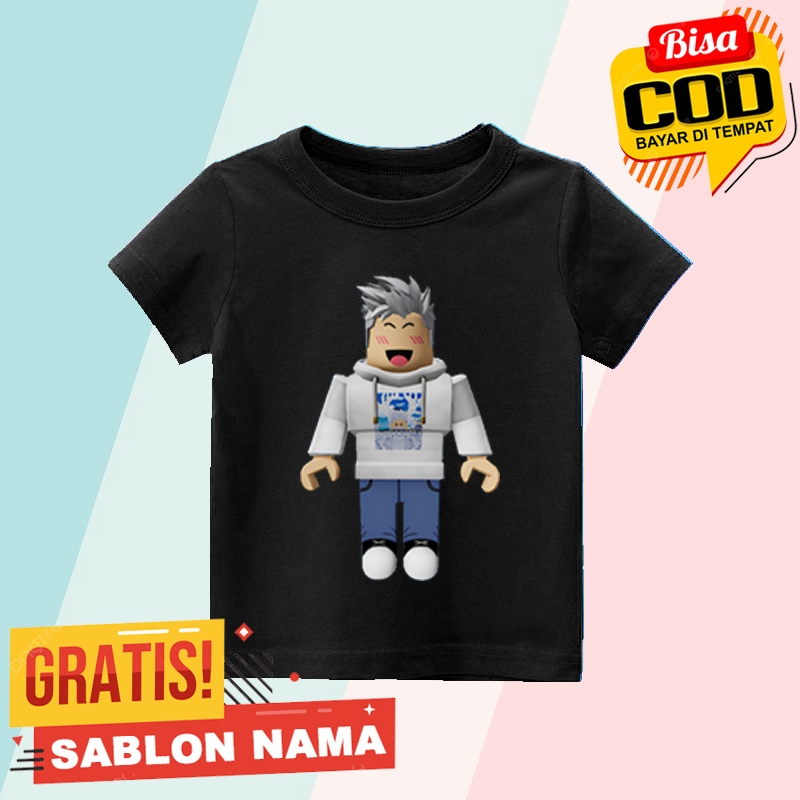 Baju Kaos Anak Roblox Akudav / Kaos Anak Laki Laki & Perempuan Custom Nama Roblox Akudav