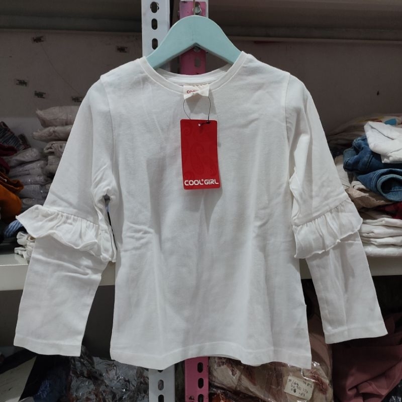 4-5 th atasan kaus atau kaos anak perempuan cool girl