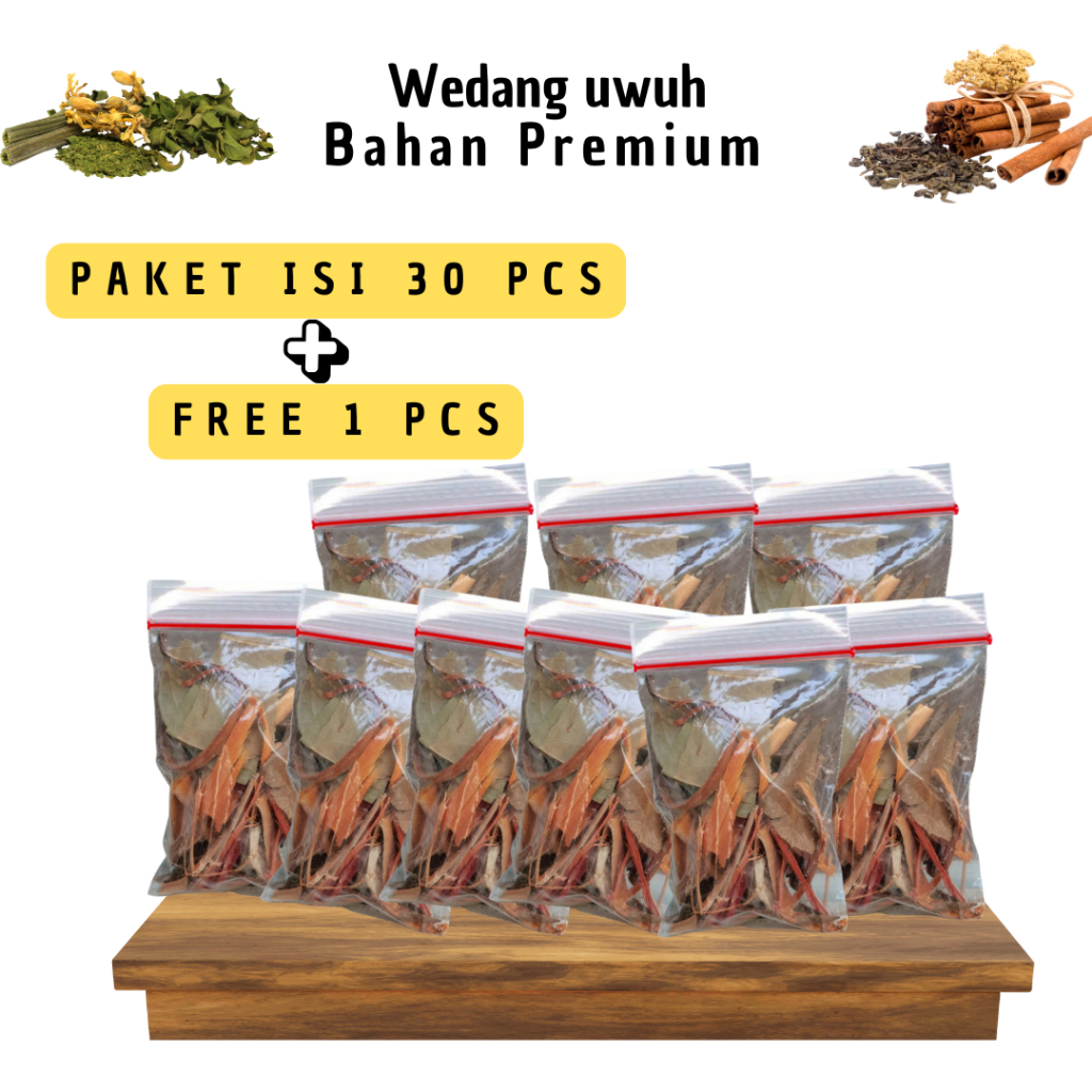 

Paket Isi 30 PCS Wedang Uwuh Komplit Gula Batu Jahe Kapulaga Cengkeh Secang Asli Khas Jogja Solo