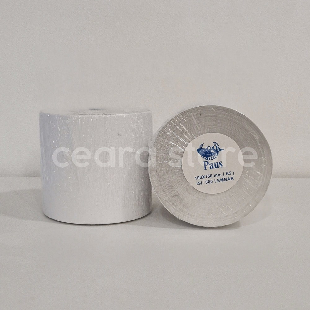 

STICKER LABEL THERMAL ROLL 100x150 ISI 500 UKURAN A6 PAUS RJ4