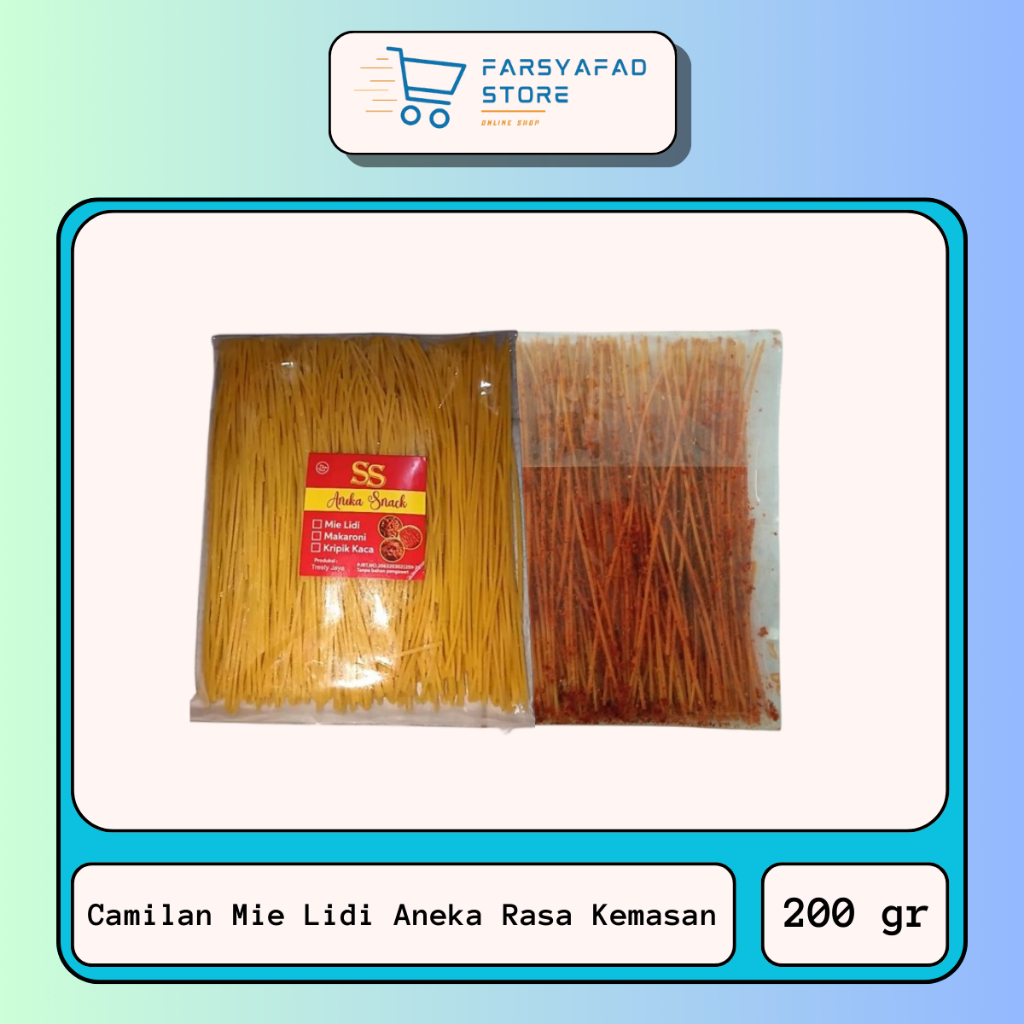 

Camilan Mie Lidi Rasa Original Dan Pedas Kemasan Ukuran 200gr