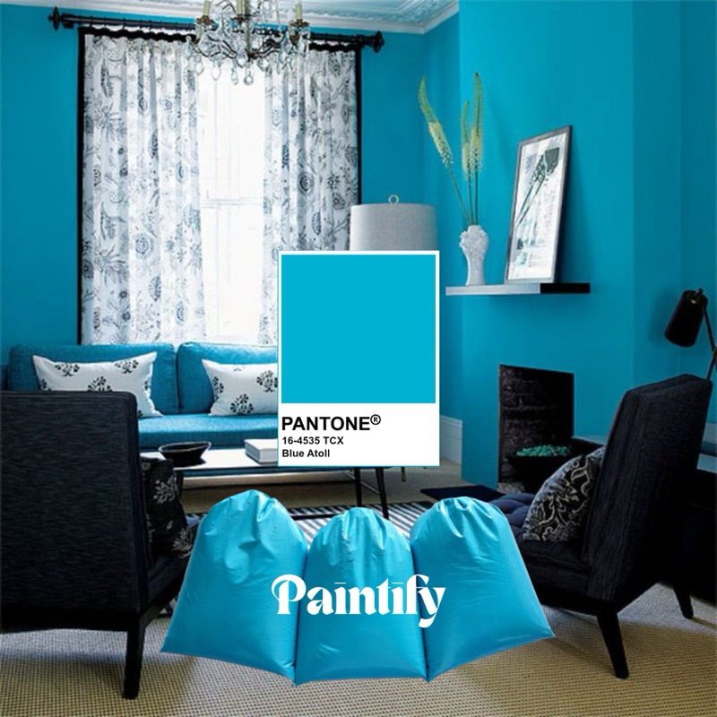 (1KG) Cat Tembok Kiloan Warna Biru Doraemon Muda by Paintify