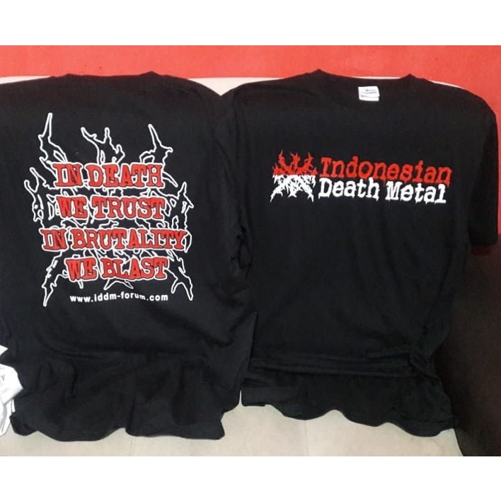 Kaos metal IDDM Indonesian Death Metal hitam