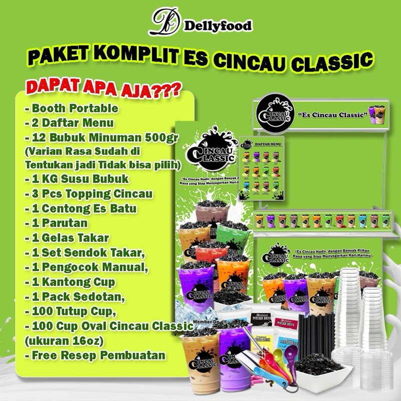 

Paket Usaha Es Cincau Classic Komplit / Booth Portable dan Bahan Baku Es Cincau Classic