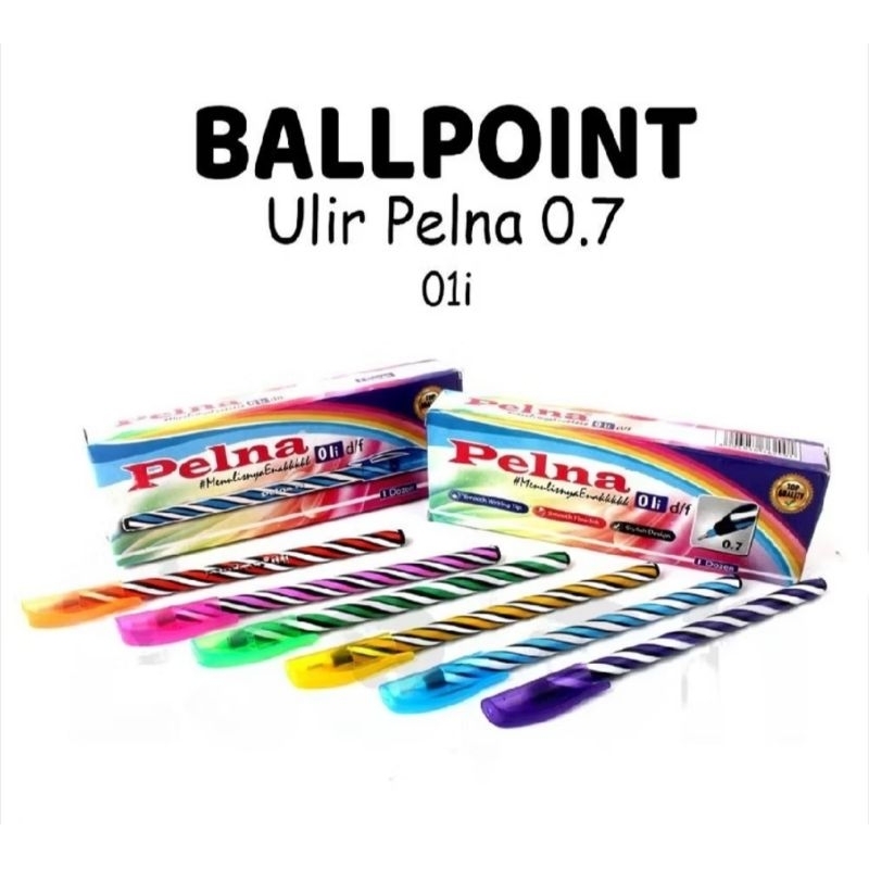 

ECER {1PCS} BOLPOIN Lilin Ulir Spiral 0.7 mm Hitam Pelna Pulpen Ballpoint Bulpen