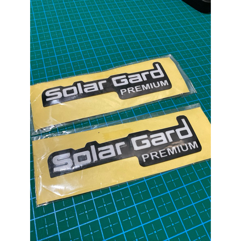 emblem embos SOLAR GARD premium emblem kaca film mobil