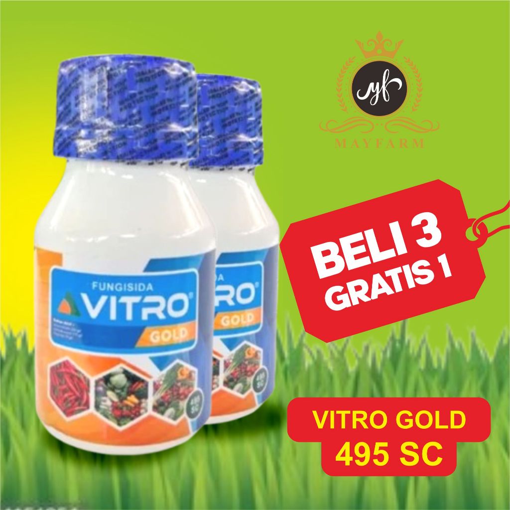 VITRO GOLD 495 SC  250ML - FUNGISIDA PERLINDUNGAN DENGAN AZOKSISTROBIN, DIFENOKONAZOL, PROPINEB