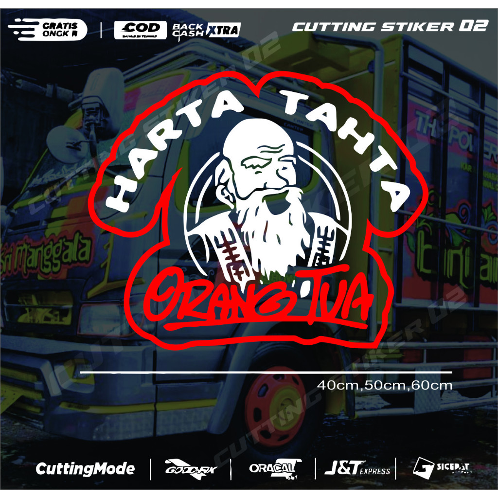 STICKER CUTTING KACA DAN BODY MOBIL TRUK DAN PICK UP HARTA TAHTA ORANG TUA BY cutting stiker 02