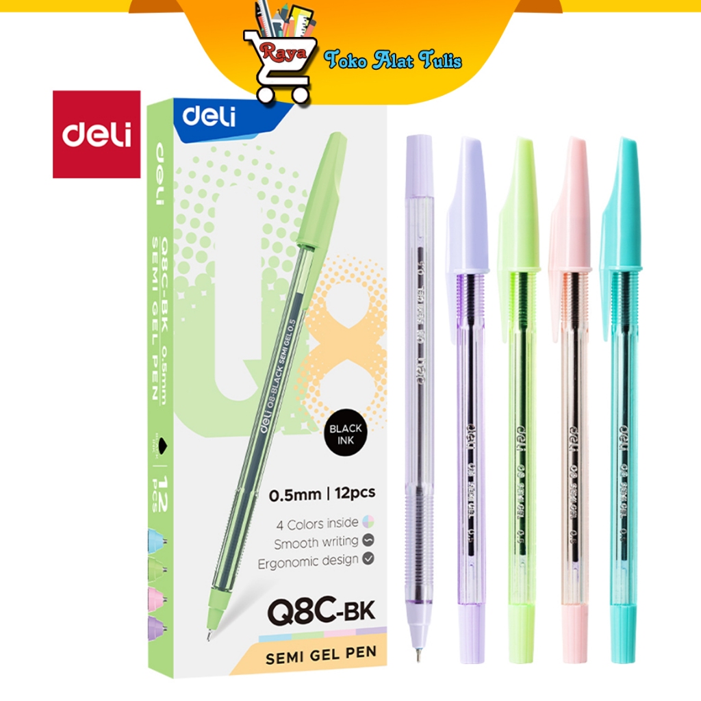 

Deli Pulpen / Ball Point Pen 0.5mm (Black) EQ8C-BK