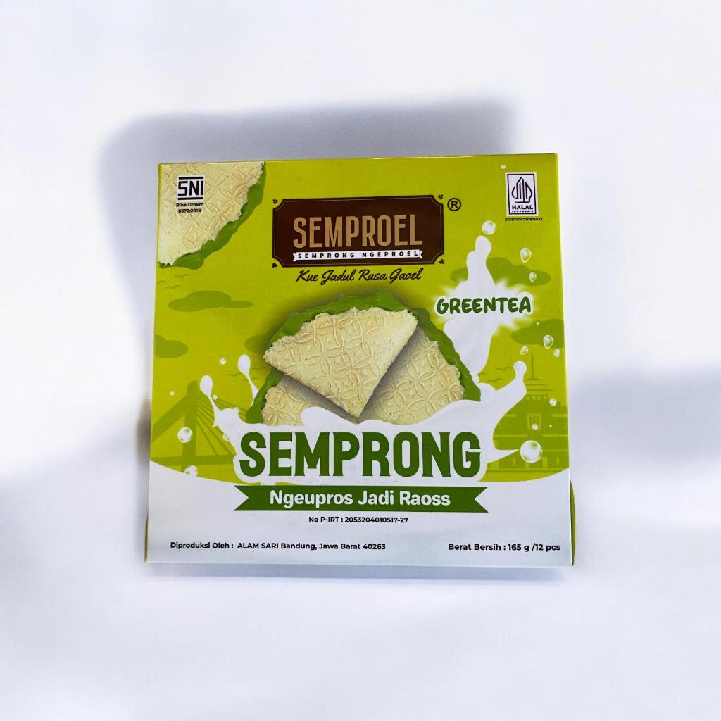 

SEMPROEL - Semprong Ngeproel Crepes Kotak Rasa Greentea | Kue Tradisional 165gr (12 pcs)