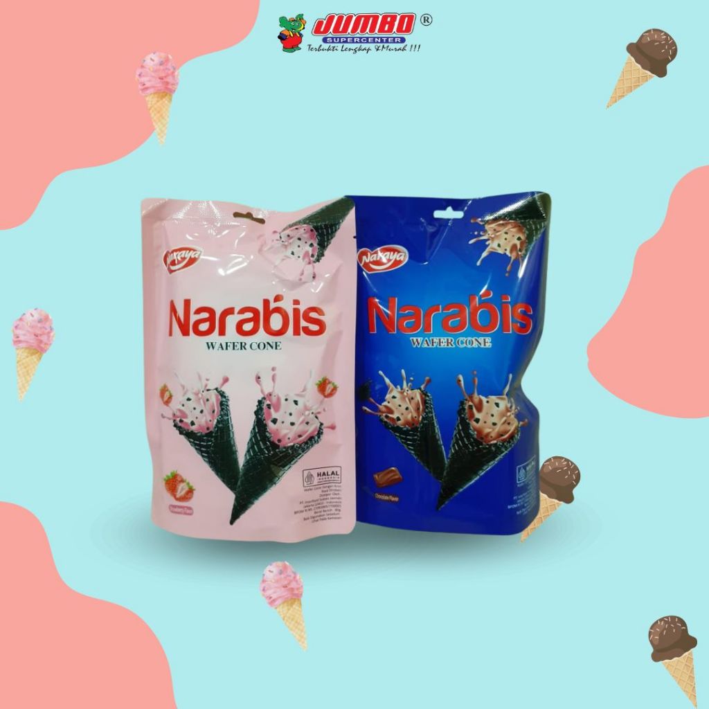 

Naraya Narabis Wafer Cone 80g - Snack - Cemilan